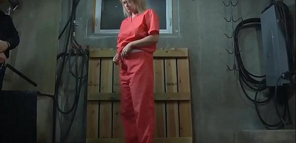  Submissive prisoner strips for maledom
